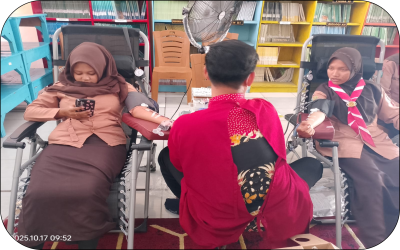 Setetes Darah, Berkah Bagi Sesama SMAN 1 Kasiman Gelar Donor Darah Meriahkan HUT ke – 26 Tahun